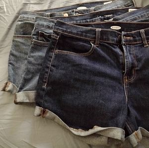 3 Size 8 Old Navy Denim Jean Shorts